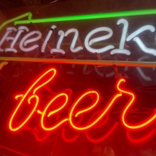 売約済み⭕️運搬無料サービスあり⭕️ ネオンサイン　ハイネケン　Heineken beer ネオン看板　ビール　照明 レトロ　ビンテージ　ネオン　看板　検　バドワイザー　アメリカ　アメリカン　雑貨　バー　店舗　居酒屋　クラブ  Carlsberg　カールスバーグ　梨泰院クラス　六本木クラス　韓国