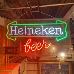 売約済み⭕️運搬無料サービスあり⭕️ ネオンサイン　ハイネケン　Heineken beer ネオン看板　ビール　照明 レトロ　ビンテージ　ネオン　看板　検　バドワイザー　アメリカ　アメリカン　雑貨　バー　店舗　居酒屋　クラブ  Carlsberg　カールスバーグ　梨泰院クラス　六本木クラス　韓国　