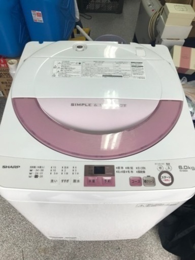 SHARP 洗濯機 ES-GE6A 6.0kg 2016年製