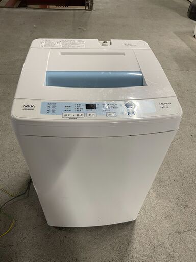 AQUA 6.0kg 洗濯機 2014年製 アクア AQW-S60C 札幌市西区西野