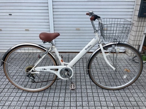 【27インチ自転車】6段変速付き　前後タイヤ、サドル新品❗️若林自転車　唐崎店　SALE中❗️ 27インチ自転車】外装6段変速 前後タイヤ、サドル、鍵新品