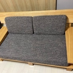 値下げしました！ローソファー フロアソファー ソファー おしゃれ 和モダン モダン 北欧 ソファ 2人掛け ロータイプ 木製 木枠 タモ材 