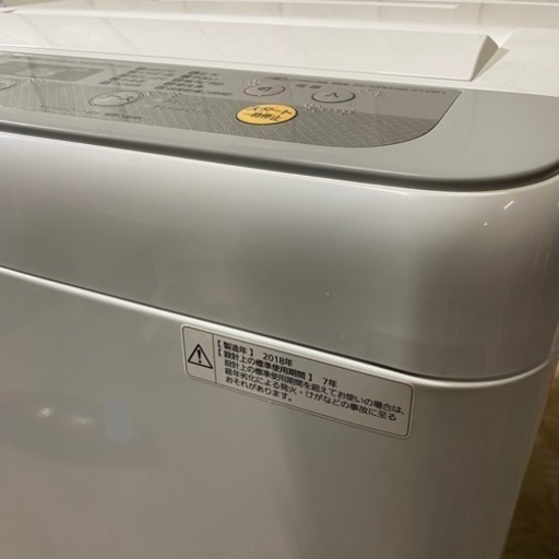 終　Panasonic 全自動電気洗濯機 NA-F50B11 ホワイト 5.0kg 2018年製 洗濯機 パナソニック 菊倉KK