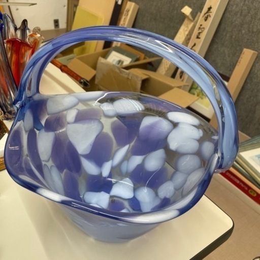 ガラスの花かご
