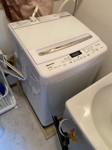 ハイセンス全自動洗濯機8kg 2020年式（12日引き渡し限定）