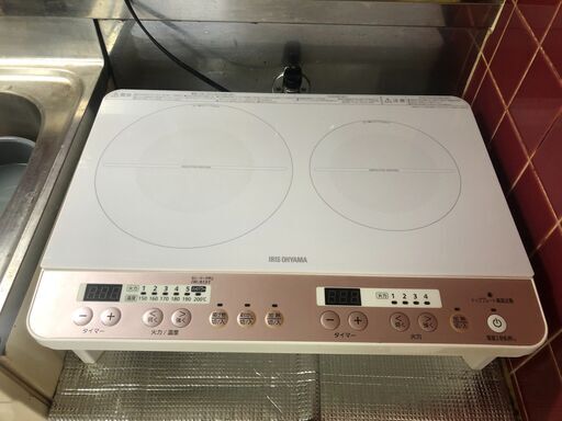 アイリスオーヤマ IHクッキングヒーター　IHK-W12S-WPG