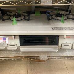 ☆中古￥14,000！【会員価格￥12,000】Rinnai　2口ガスコンロ　家電　2020年製　RTE587BEL型　都市ガス　【BI022】