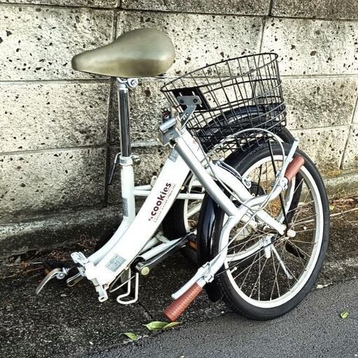 ★シンプルでカワイイ!! お届け可！★ 20インチ 折りたたみ自転車 『cookies』 ☆シンプルでカワイイ折りたたみ！配達可！☆ 20インチ 折りたたみ