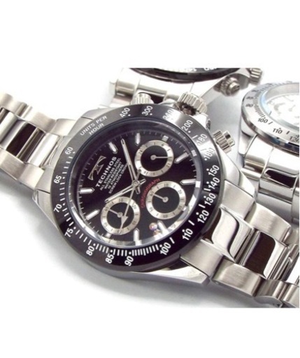 TECHNOS テクノス 限定品 幸運のスワロフスキークロノグラフ メンズ腕時計