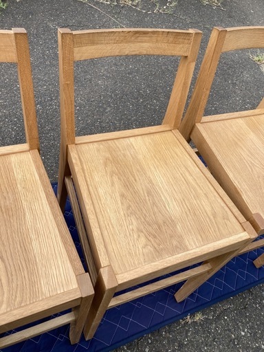 無印良品 MUJI 木製 タモ材 ダイニングチェア タモベッド用