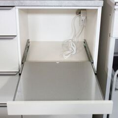 Pamouna/パモウナ キッチンボード RQC-S1500R 引き戸 WG/パールホワイト 奥行き45cm ハイグロス 中古家具 店頭引取歓迎 R6357)