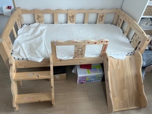 ベビー キッズ 子ども 木製ベッド マット付