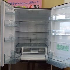 HITACHI 6ドア冷蔵庫 505L 自動製氷 真空チルド ガラスドア 2018年製 R 
