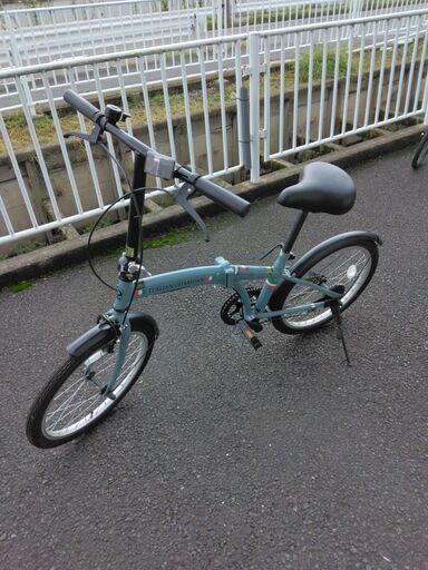 折り畳み自転車　20インチ　青　SJ531