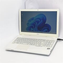 保証付 即使用可 15.6型 ノートパソコン 富士通 AH30/X 中古美品 AMD 4GB DVDマルチ 無線 Bluetooth Webカメラ Windows11 Office 保証付 即使用可 15.6型 ノートパソコン 富士通 AH30/X 中古美品 AMD