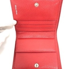 ミュウミュウ MIUMIU 2つ折り財布 新品未使用 5MV204 レザー