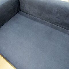 札幌市/清田区 blocco/ブロッコ 4人掛けソファ GRID 4Pソファ オットマン付 ネイビー グリッド 布地 ワイドソファ 生活家具