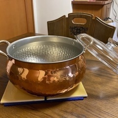 銅の両手鍋