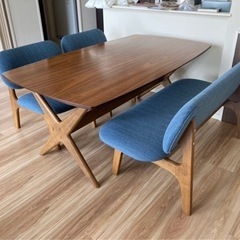 ■ニトリ　ダイニングセット　テーブル　イス3脚■クリーニング済み【管理番号80609】