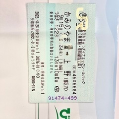 つばさ新幹線指定席チケット(片道)