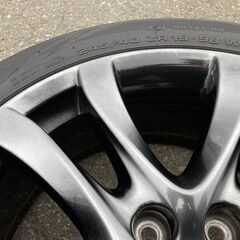 極美品■マツダ 純正 アルミ / クローム 19×7 1/2J +45◆5H-114.3 / CX-5 8 ATENZA 等 アテンザ スポーク 7.5 ホイール