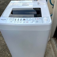 Hisens 全自動洗濯機　4.5キロ　美品！