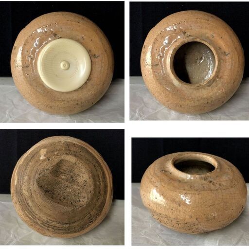 F236 萩焼 茶入 仕覆 木箱入り 古萩 大海茶入 茶道具 | dpcoman.om