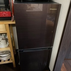 【ネット決済】冷蔵庫　お洒落　ブラウン