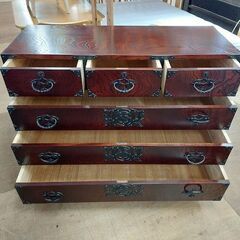 商談中12/4まで【愛品倶楽部柏店】　岩谷堂　４段６杯箪笥　鍵1本付　民芸家具