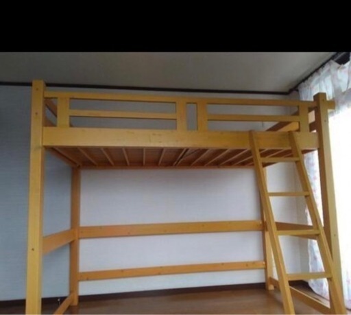 2段ベッド はしご付き　木製