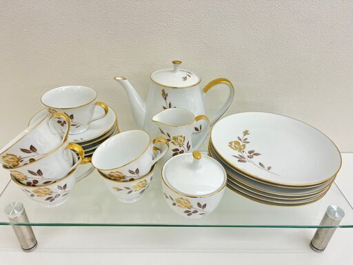 【レガストック川崎本店】【希少未使用品】OLD Noritake オールドノリタケ ROSEWIN 薔薇 金彩 ティーセット