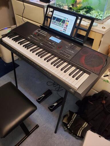 最後の販売。カシオ　CT-X5000　スタンド、椅子、楽譜スタンド、サスティーンペダル4個付き