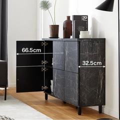 LOWYA 大理石調キャビネット