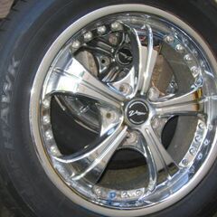 バリ溝　夏タイヤ　綺麗　 エクストレイル　ミニバン　セダン　SUV　4本セット　メッキ　ブル―バルブ　17インチ バリ溝 夏タイヤ 綺麗 エクストレイル ミニバン セダン SUV 4本セット