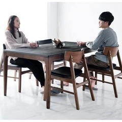 【急】大理石調ダイニングテーブル　4人掛け用