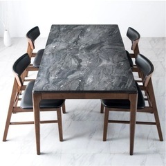 【急】大理石調ダイニングテーブル　4人掛け用