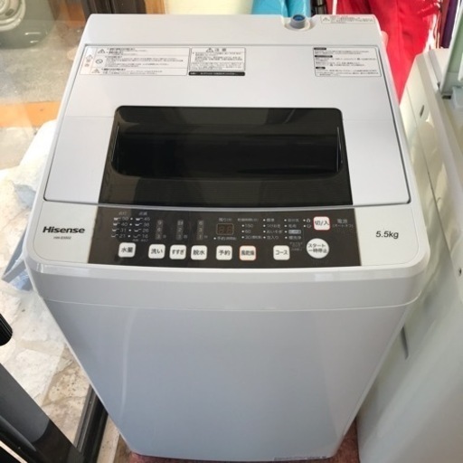 洗濯機　ハイセンス　5.5kg  2019年製