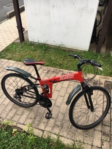 値下げしました！　マウンテンバイク　26インチ　折り畳み　フェラーリ　レア　初期モデル 値下げしました！ マウンテンバイク 26インチ 折り畳み フェラーリ