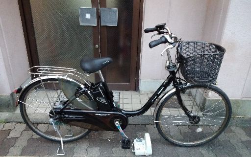 Panasonic[ViVi DX]26吋 電動アシスト自転車 8.0Ahバッテリー+充電器+スペアーキー2本(ブラック)