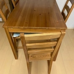 【ネット決済】ダイニングテーブル、椅子セット(ikea)