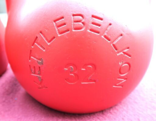 ☆KETTLE BELL ケトルベル 魂 32kg×2 鉄アレイ レッド◆筋トレや競技用に