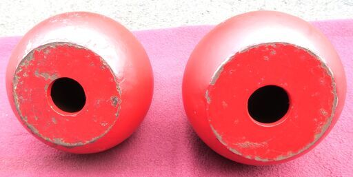 ☆KETTLE BELL ケトルベル 魂 32kg×2 鉄アレイ レッド◆筋トレや競技用に