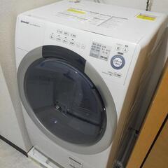 2016年製 SHARP ES-S7A-WL 乾燥機能付ドラム式洗濯機