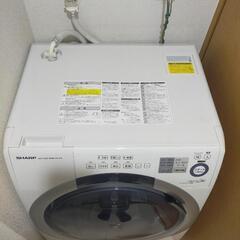2016年製 SHARP ES-S7A-WL 乾燥機能付ドラム式洗濯機