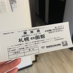 函館特急ニュースター号　バス　片道券4枚