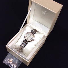 CITIZEN シチズン Xc クロスシー エコドライブ ラジオコントロール レディース腕時計 コンビカラー デイデイト 3針モデル  クリーム文字盤 2008年製造