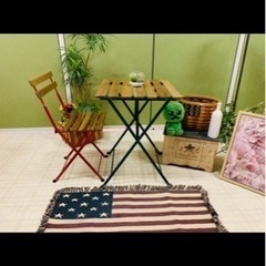 ガーデニング木製   椅子、テーブルset!