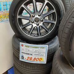 プリウスαに！ 205/60R16 ホイールセット タイヤもバリ山 グッドイヤー 2018年製