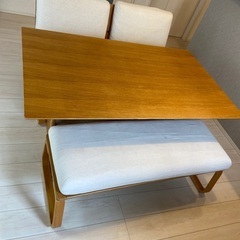 無印良品　リビングでもダイニングでも使えるシリーズ　ダイニングセット