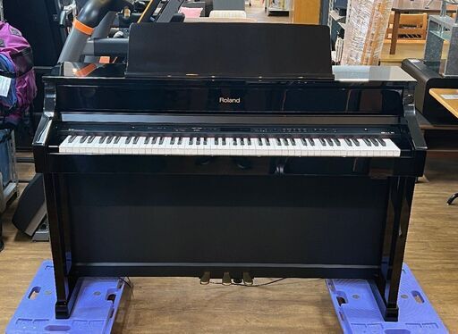 【大幅値下げ中!!】 (Y)北大前! 札幌 引取 Roland/ローランド 88鍵盤 電子ピアノ HP-507-PE 2012年製 黒塗鏡面艶出し塗装仕上げ 椅子付き ブラック